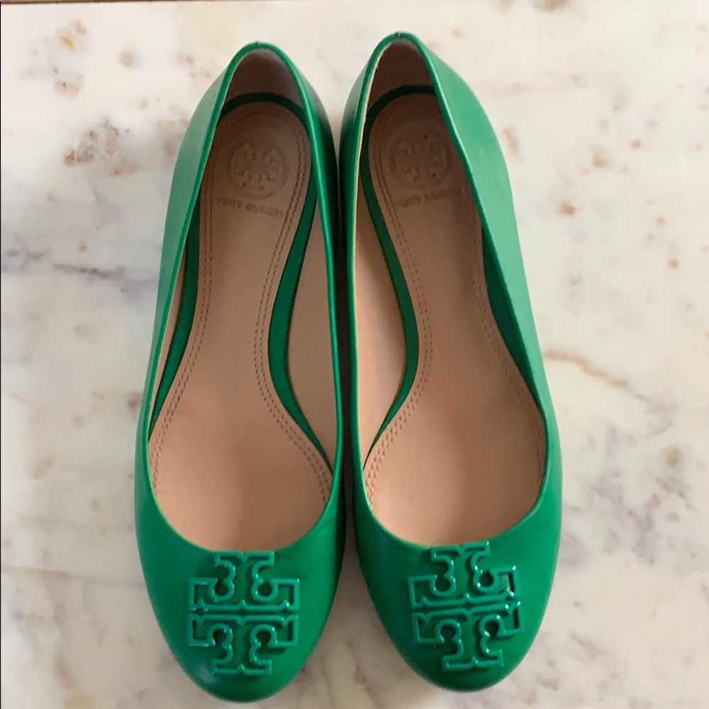 Tory Burch Kelly Green Flat